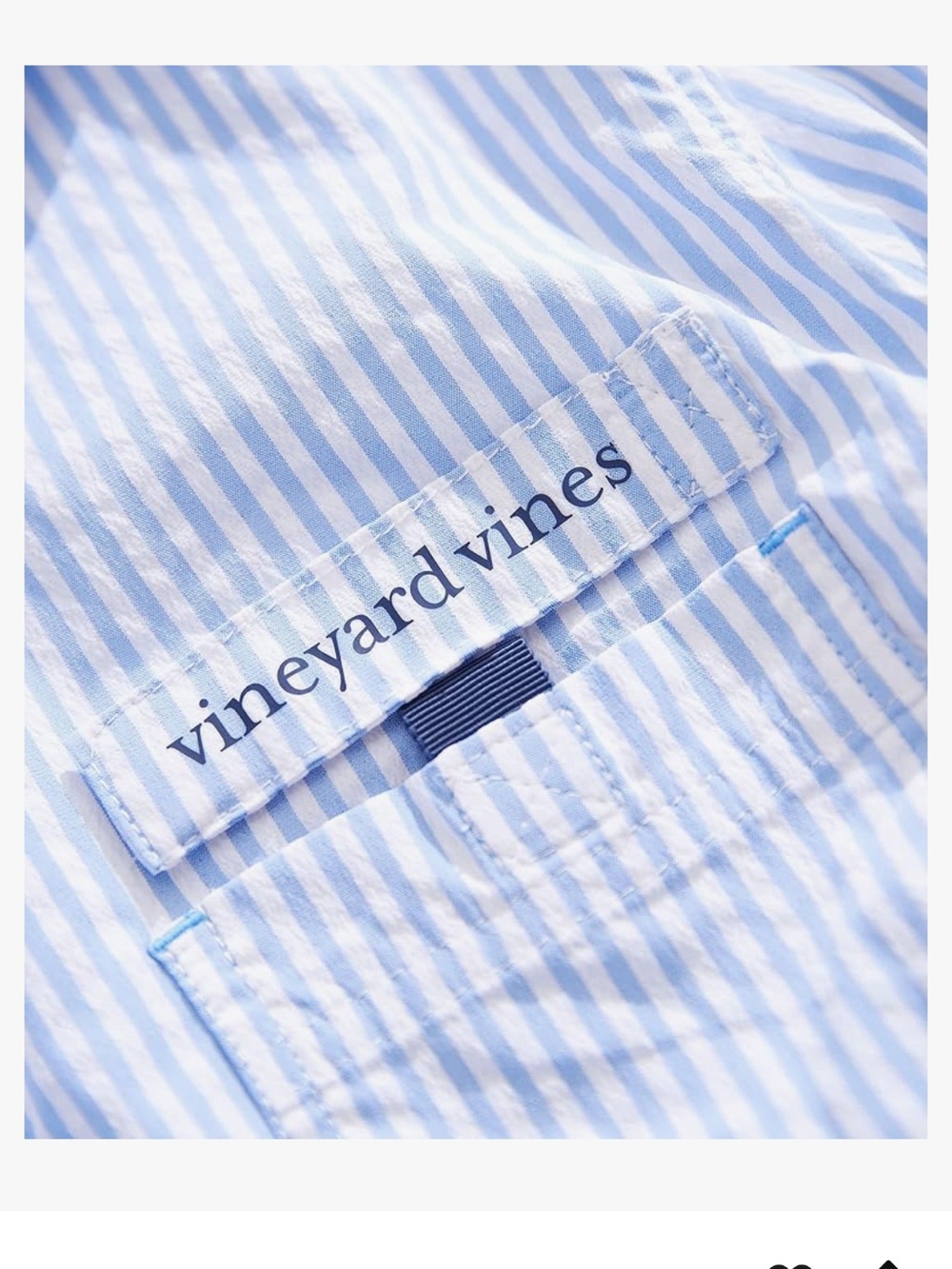 Vineyard Vines Women's Seersucker Harbor Shirt Cover-up - Picture 8 of 9